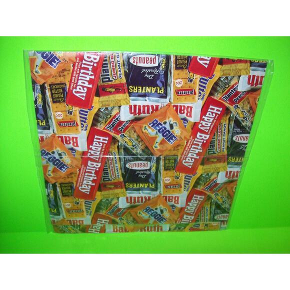 Mr Peanut Vintage Original Sealed Pack Of Hallmark Gift Wrap Planters Peanuts - Picture 3 of 3